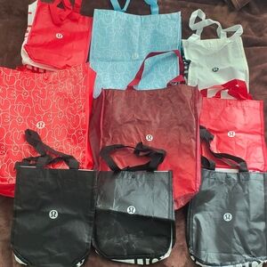 Bundle Lululemon Athletica Vibrant Tote Collection - Red, Blue, White, Black